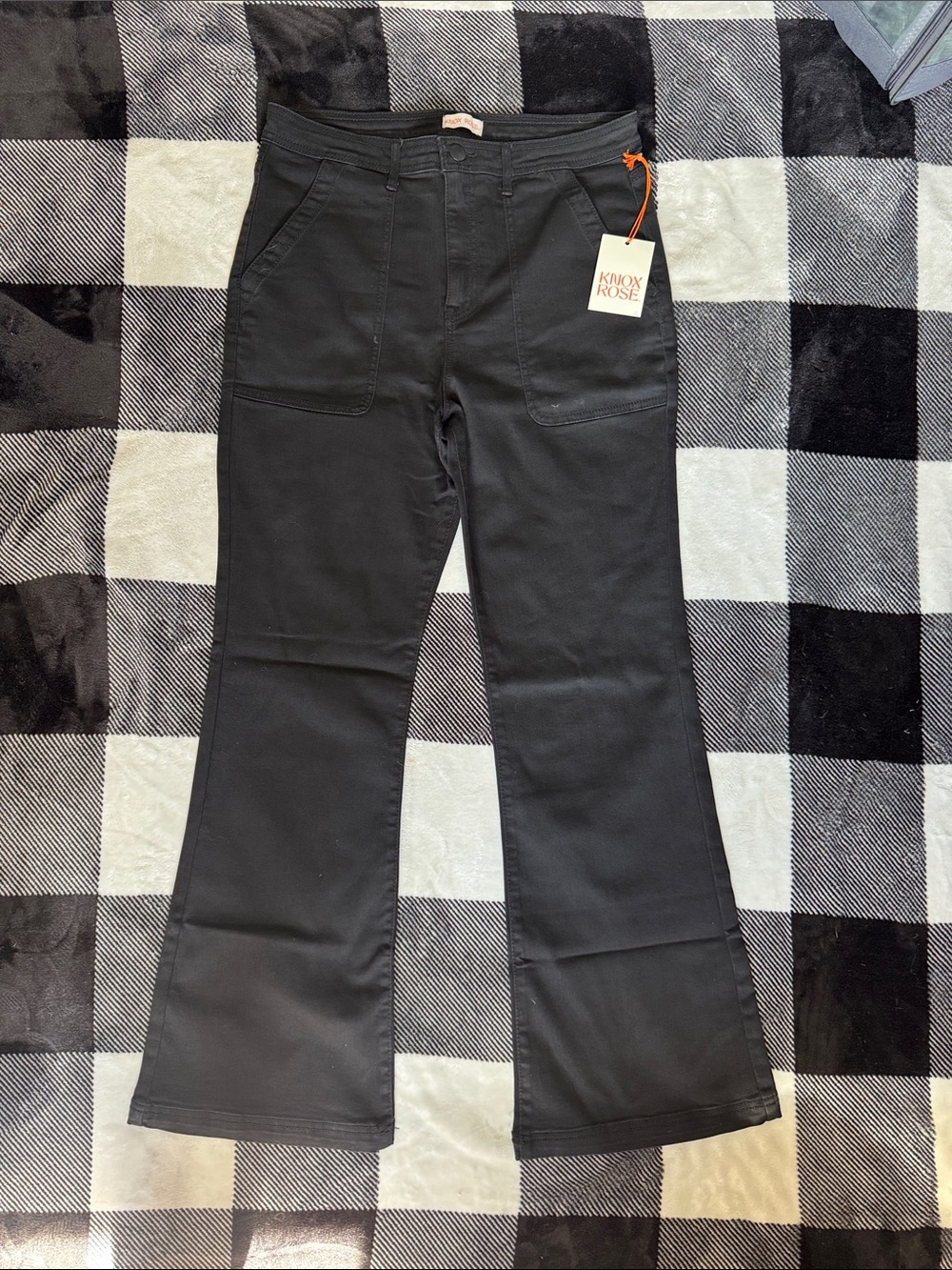 NWT Black Knox Rose High-Rise Flare Pants